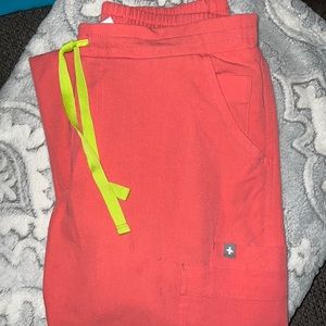 Figs yola pants size XS Hot Coral